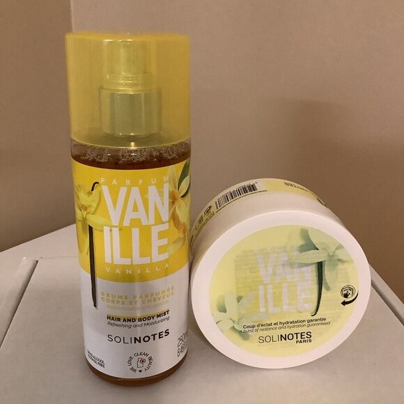 Solinotes Vanilla Hair Body Mist & Luminous Body Balm - 100% Authentic New - Picture 1 of 3